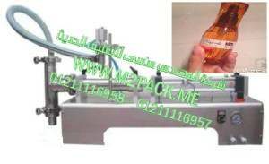 ماكينة مفردة الرأس نصف أوتوماتيك لتعبئة زجاجات زيت الشعر موديل إم تو باك 403 ماركة المهندس منسي