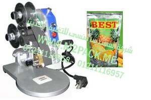 ماكينة طباعة تاريخ الانتاج والصلاحية على اكياس العصير موديل إم تو باك 321 ماركة المهندس منســــي