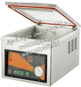ماكينة لحام الحقيبة بتفريغ الهواء بالمنضدة العلوية موديل 602 التى نقدمها نحن مؤسسة المهندس منسي للتغليف الحديث  –  ام تو باك