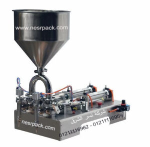 ماكينة تعبئة الطحينة وزيت السمسم موديل 404 إم تو باك المقدمة لكم من شركة المهندس منسي للتغليف الحديث و الصناعات الهندسيه – ام تو باك: